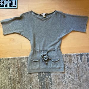 Paul & Joe Sister boatneck sweater tunic gray wool silk blend size 1